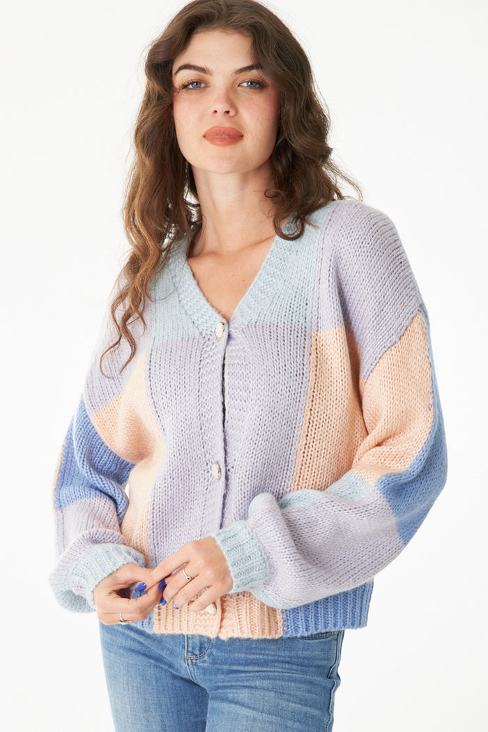 Lia Color Block Cardigan