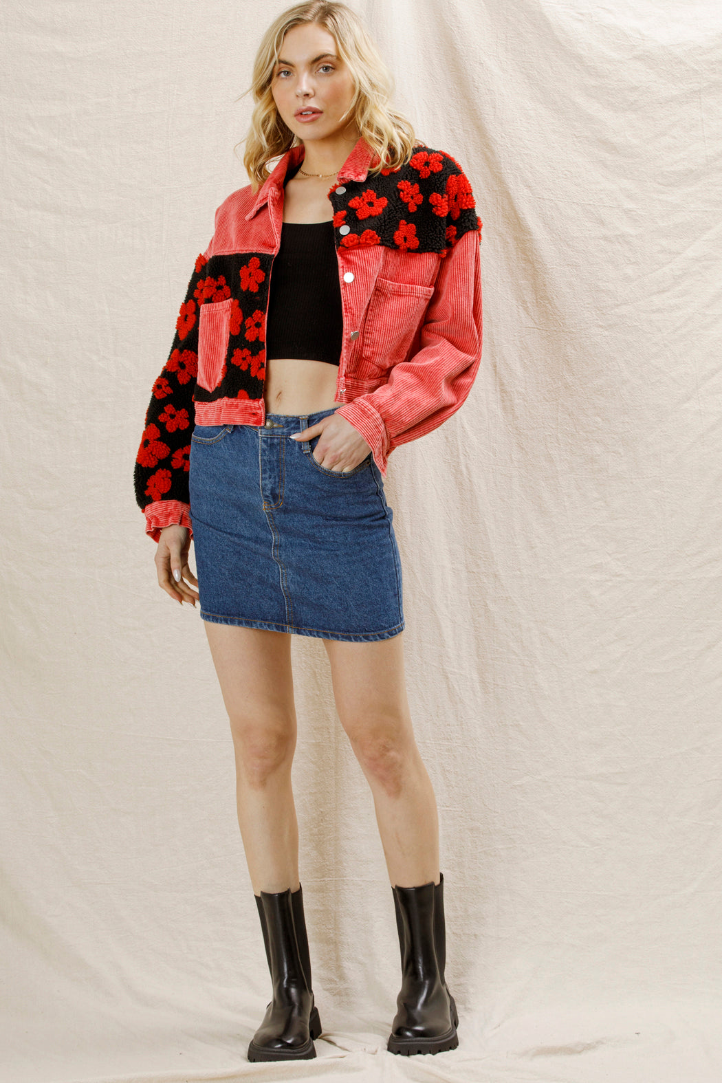 Bailey Cropped Corduroy Jacket