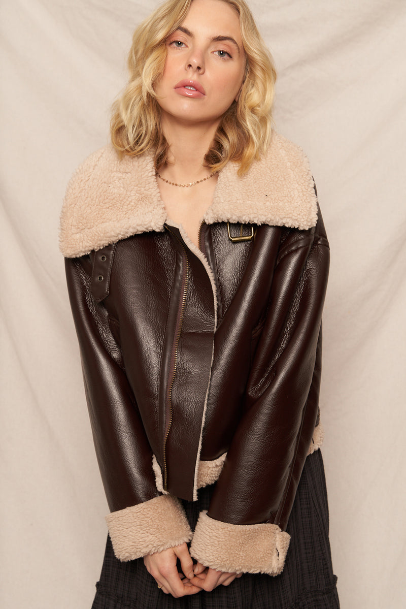 Laura Oversized Aviator Jacket