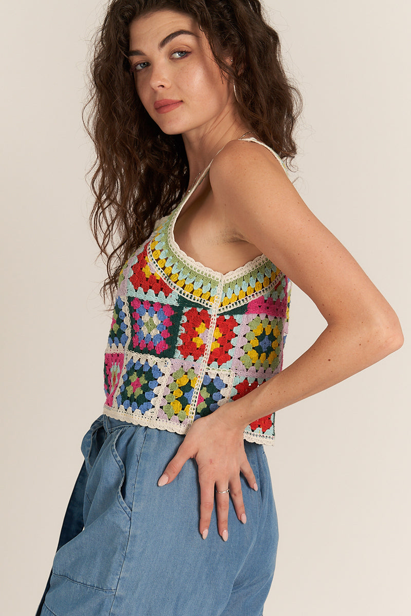 Claribel Crochet Top