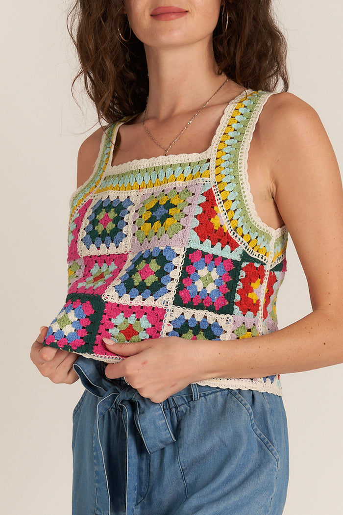 Claribel Crochet Top