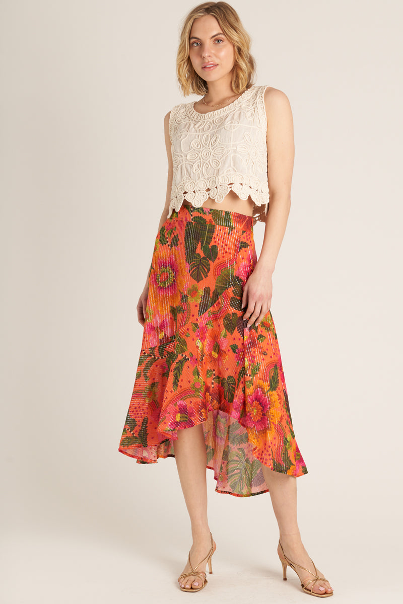 Sun Soaked Midi Skirt