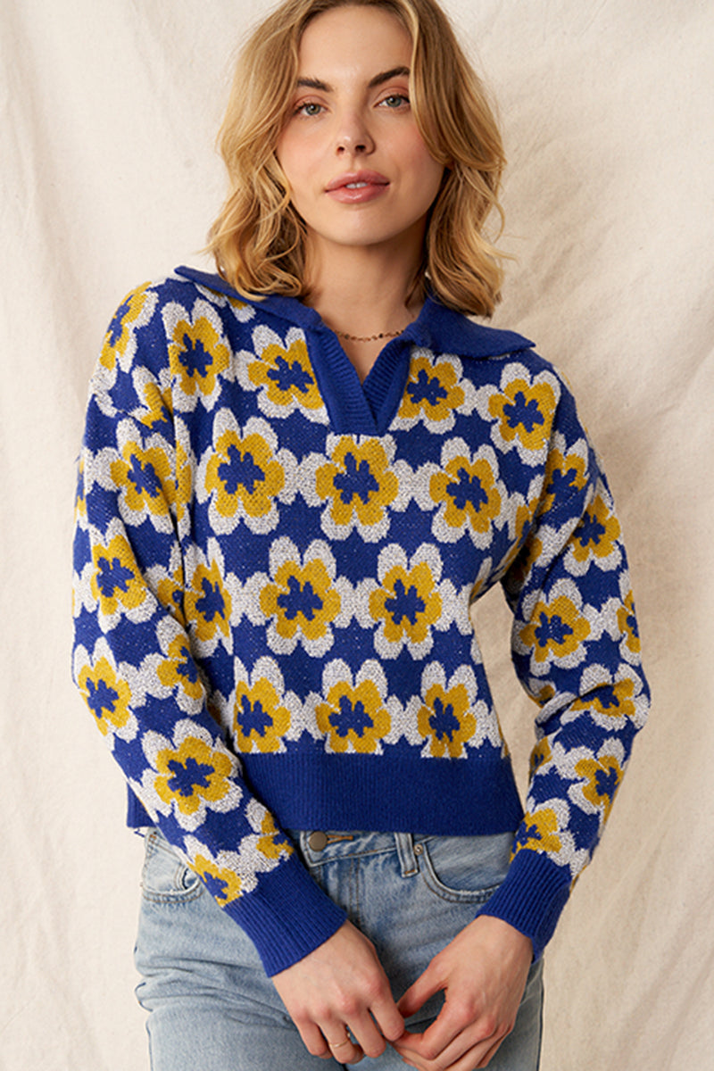 Feeling Floral Knit Sweater