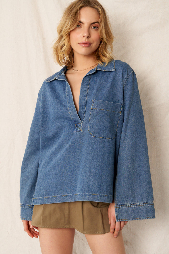 Selma Denim Top