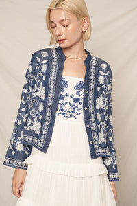 Mariposa Embroidered Button Down