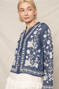 Mariposa Embroidered Button Down