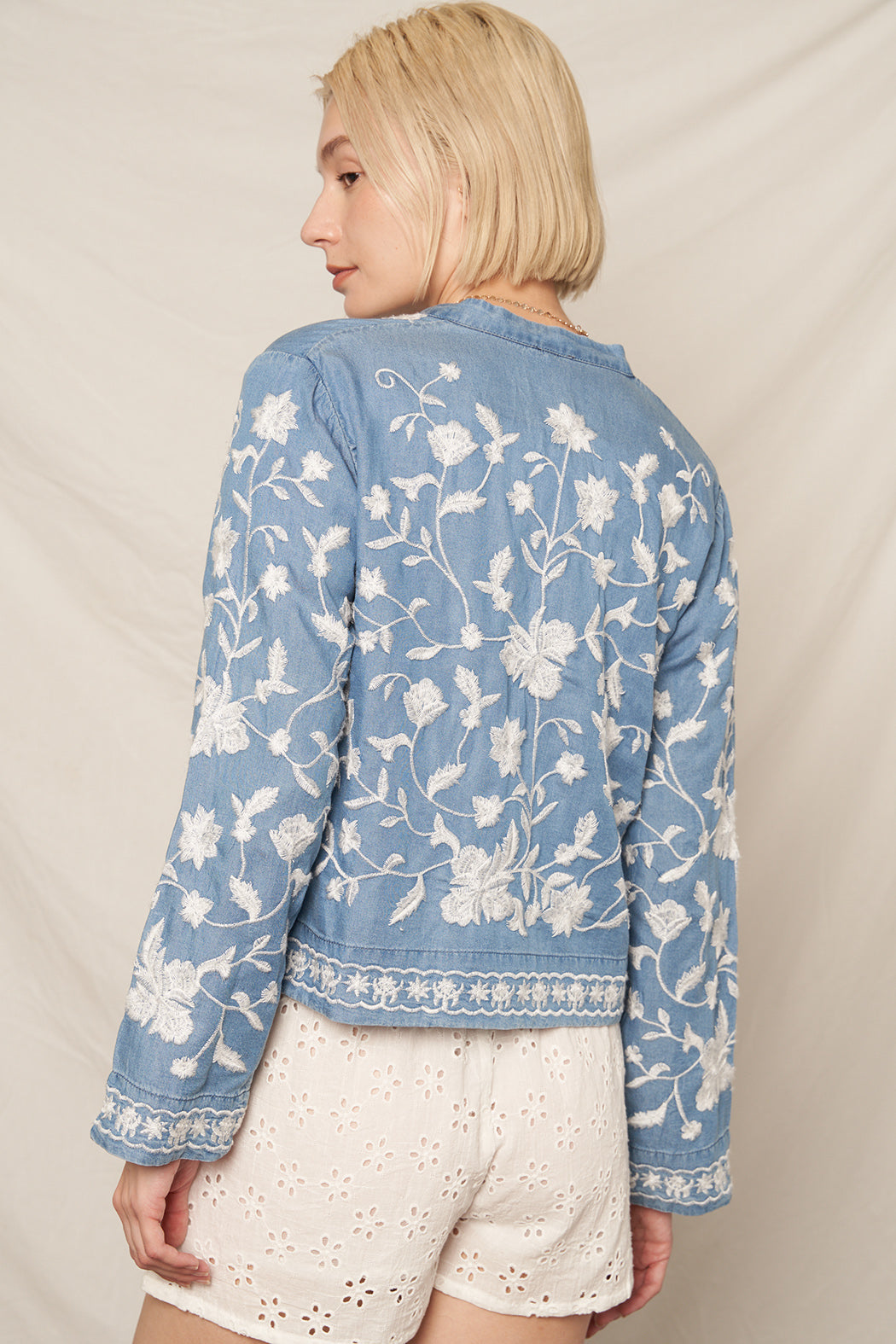 Mariposa Embroidered Button Down