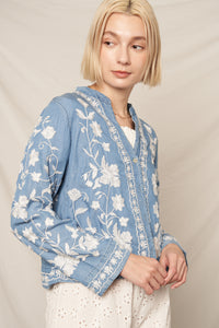 Mariposa Embroidered Button Down