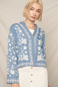Mariposa Embroidered Button Down