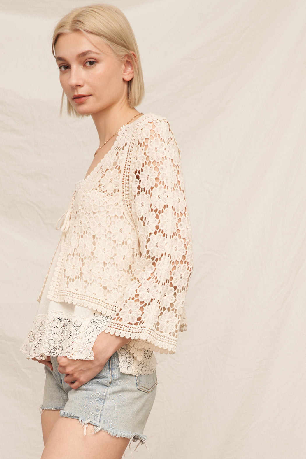 EC Ariana Crochet Cardigan