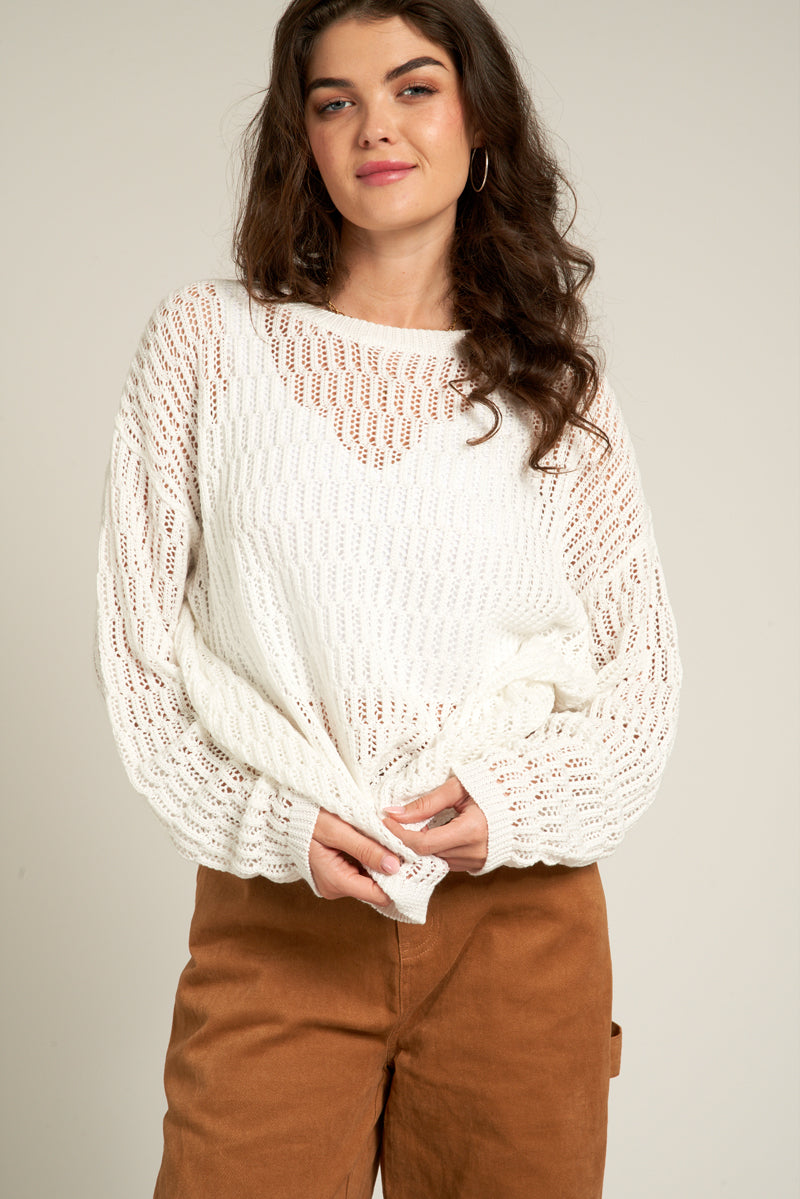 Sadie Sheer Crochet Top