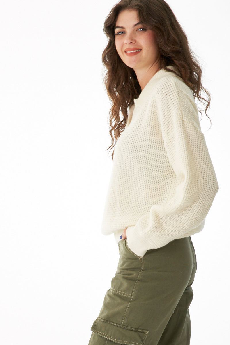 Baylin Knit Collared Sweater