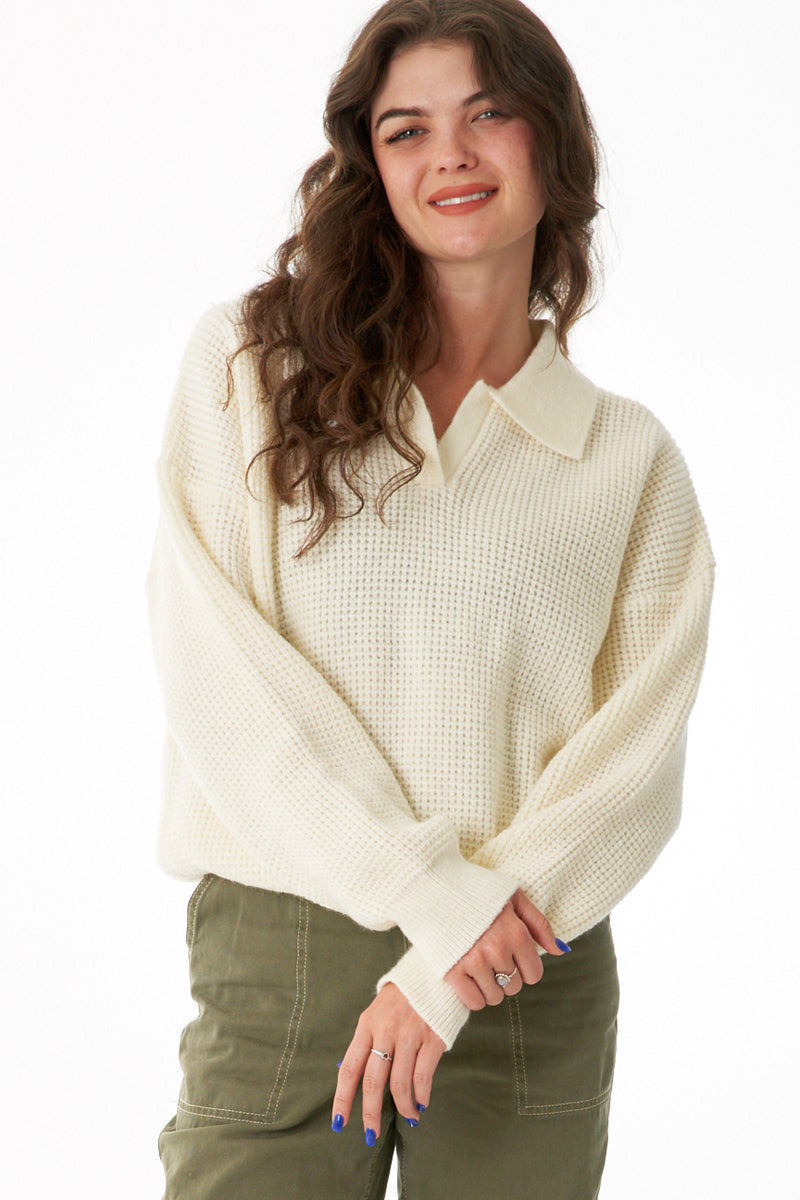 Baylin Knit Collared Sweater