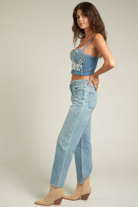 Run the World Denim Bustier