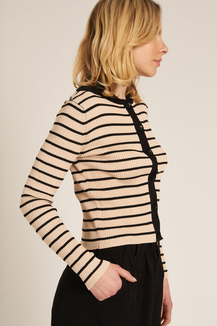 Odette Striped Sweater Top