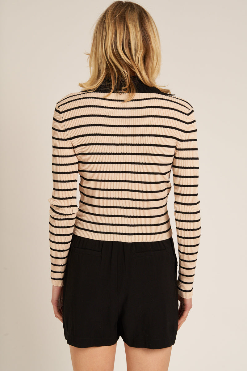 Odette Striped Sweater Top