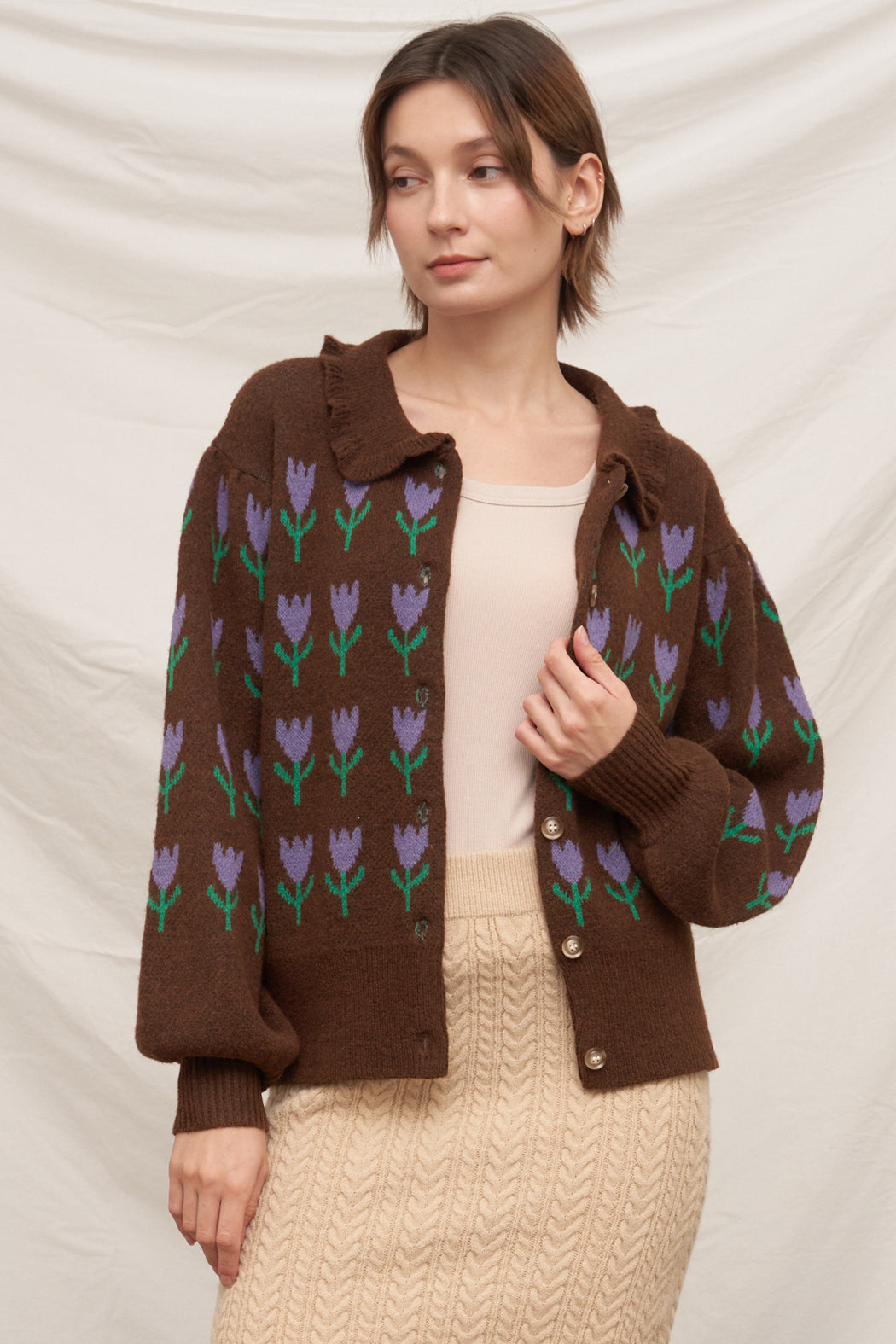 Pick Me Tulip Cardigan