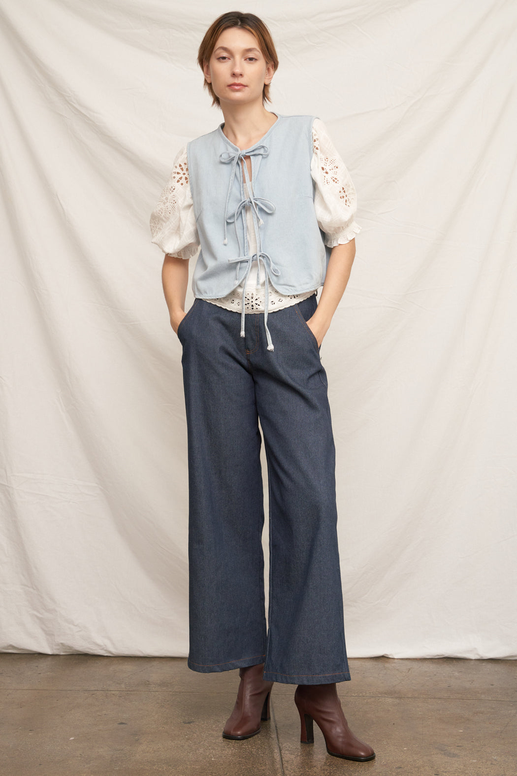 Bristol Tie Denim Vest