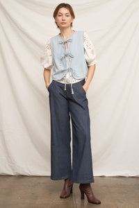 Bristol Tie Denim Vest