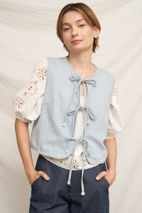 Bristol Tie Denim Vest