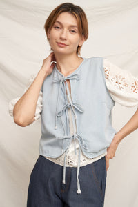 Bristol Tie Denim Vest