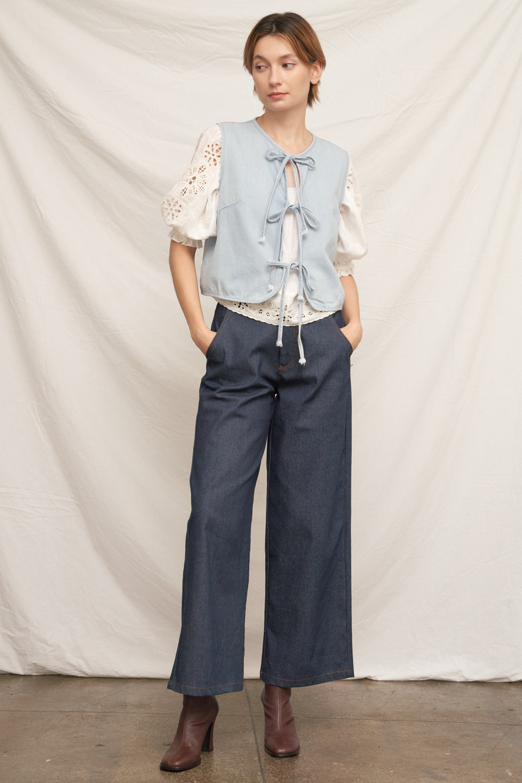 Bristol Tie Denim Vest