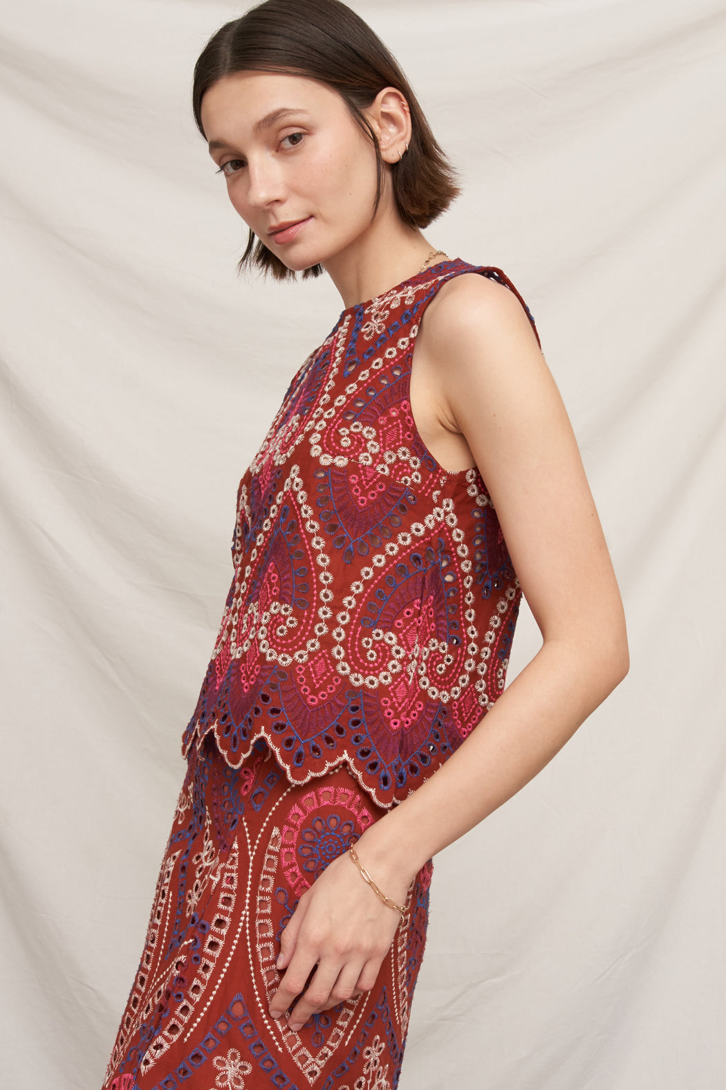 One Fine Day Embroidery Top