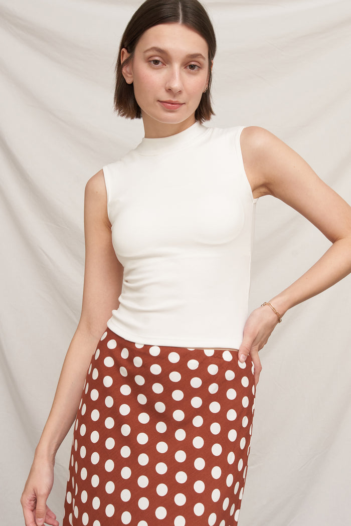 EC On Repeat Mock Neck Tank