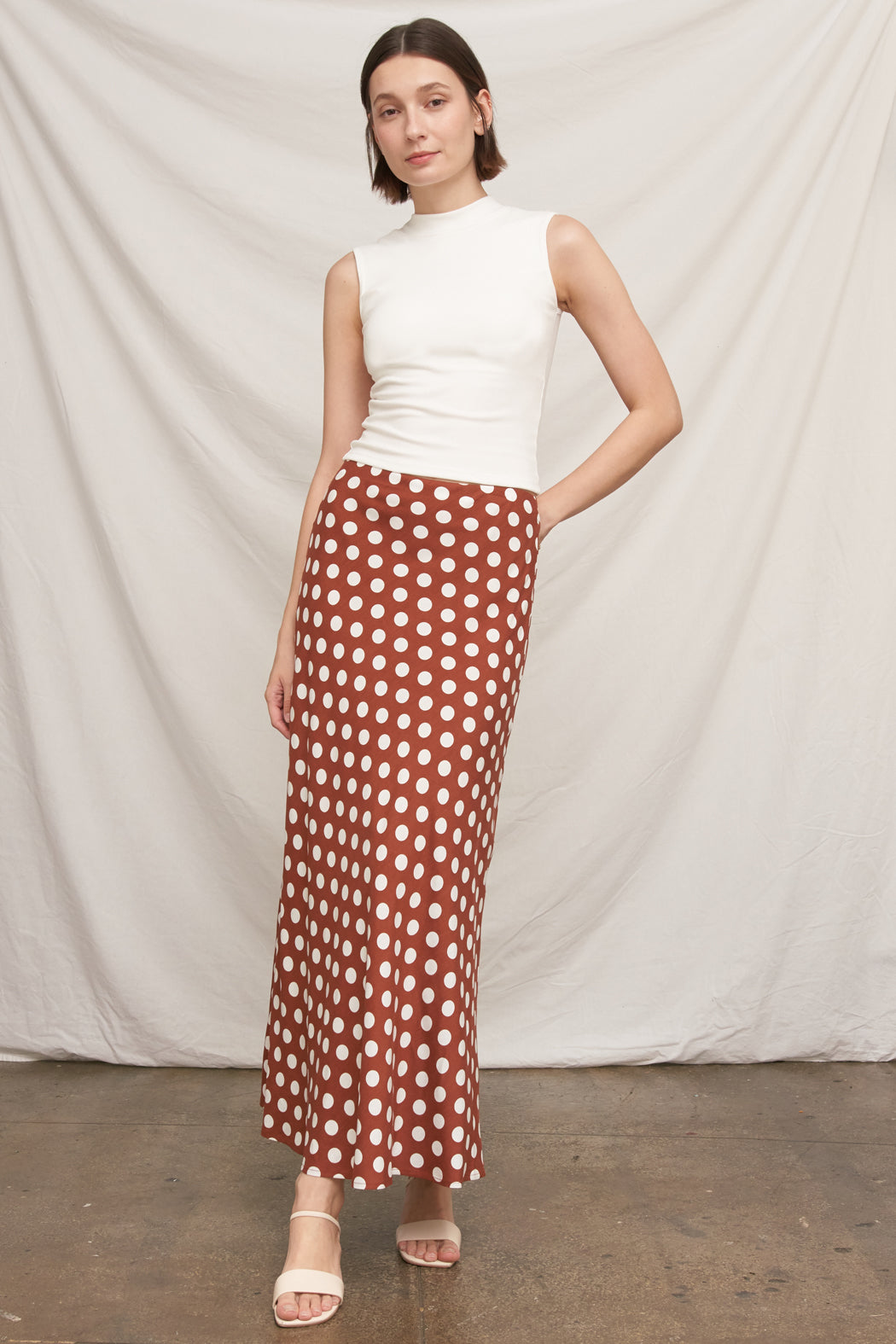 Dotty Dot Maxi Skirt