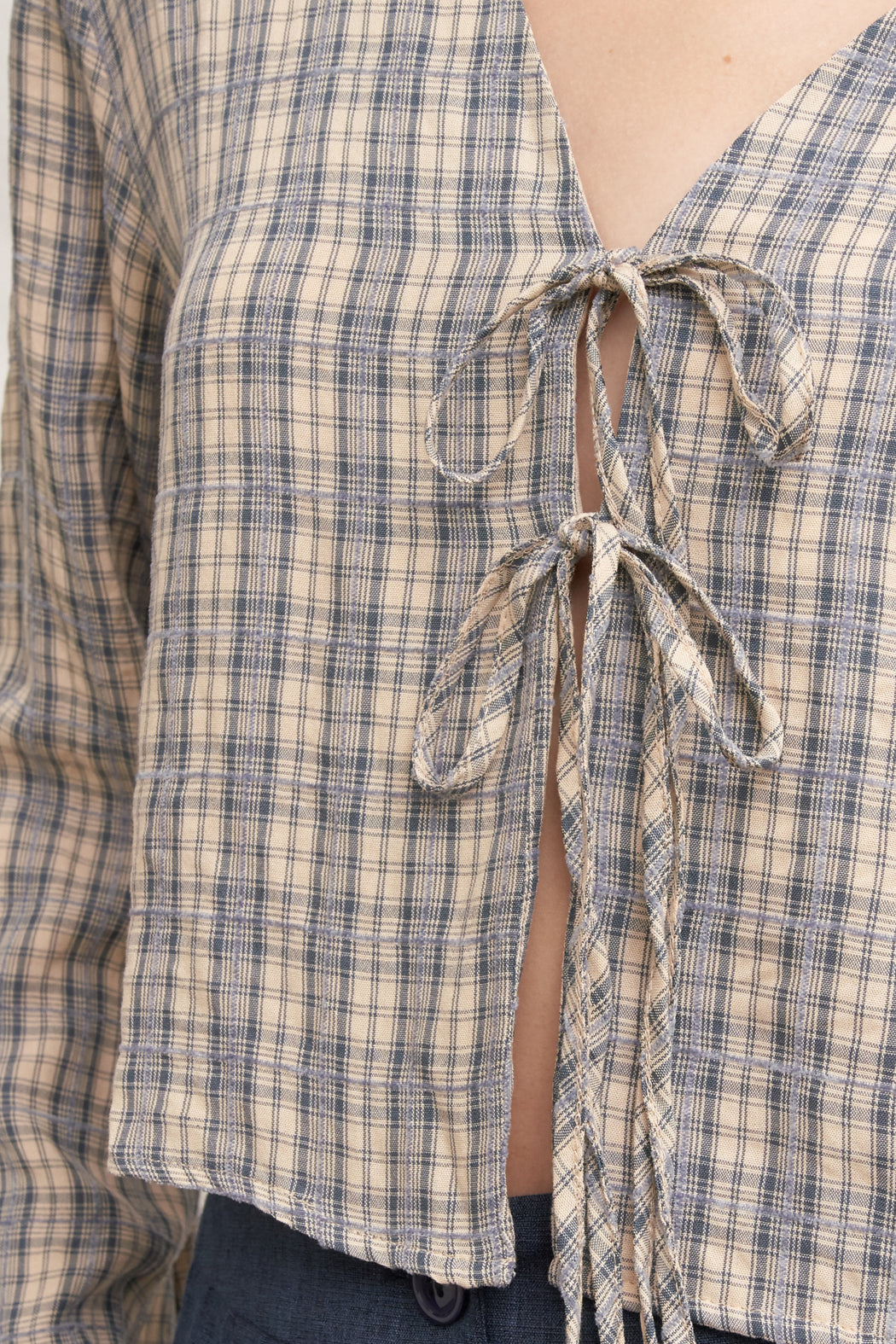 Della Tie-Front Top