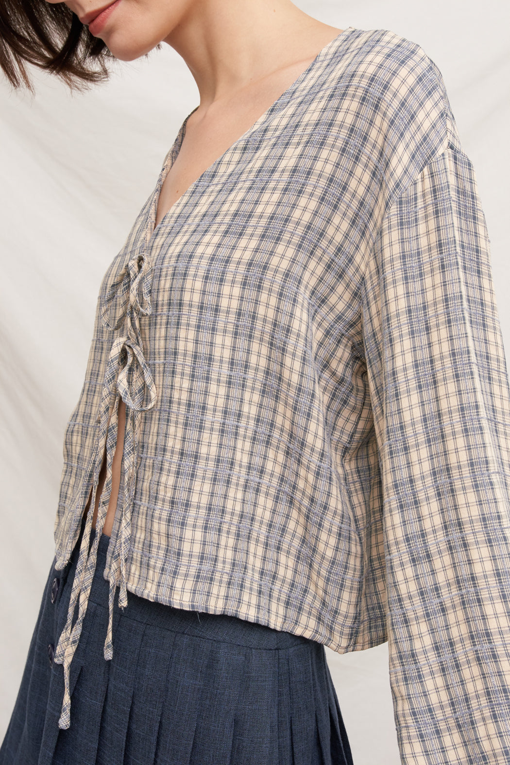 Della Tie-Front Top