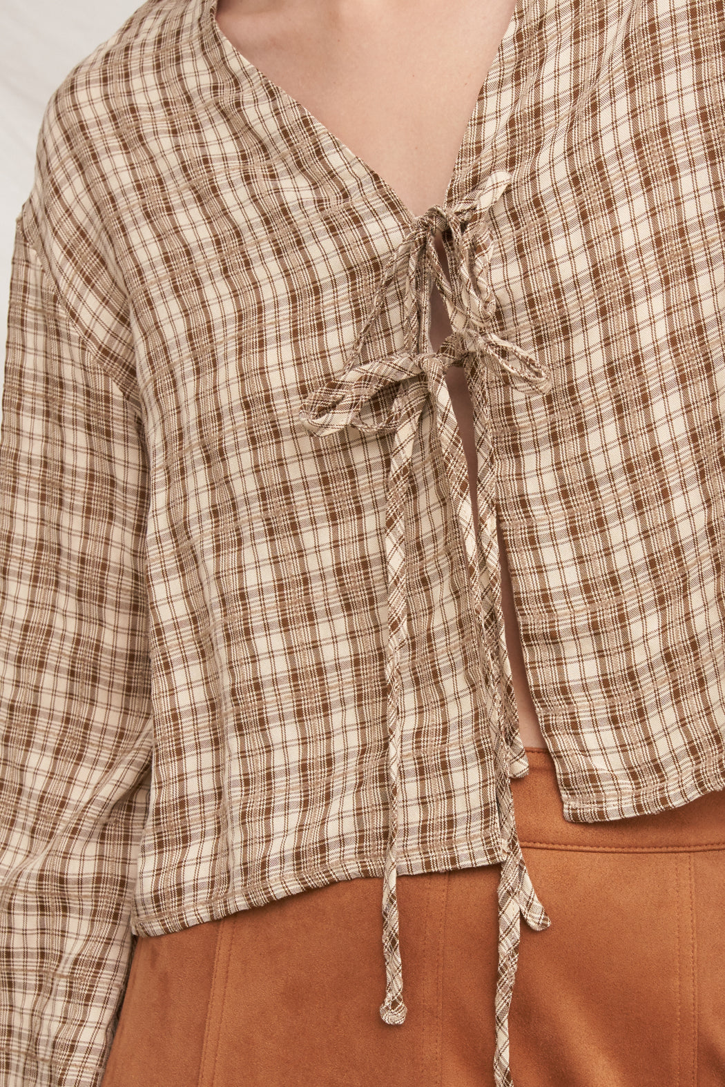 Della Tie-Front Top