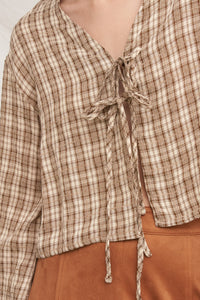 Della Tie-Front Top