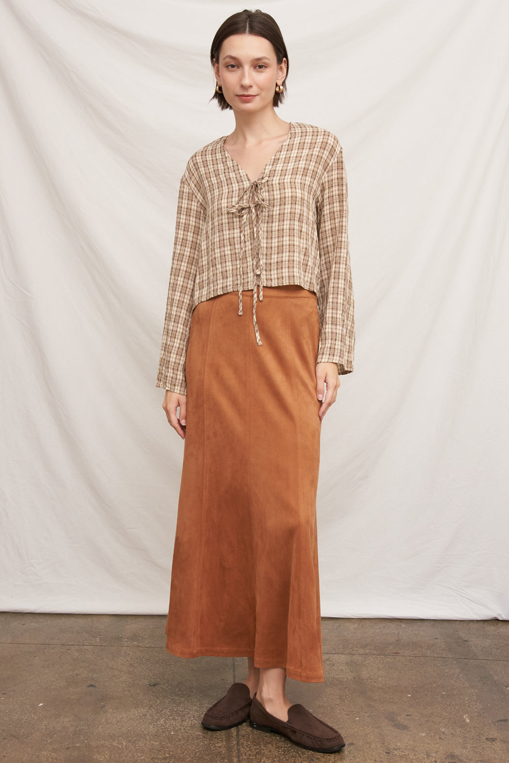 Della Tie-Front Top