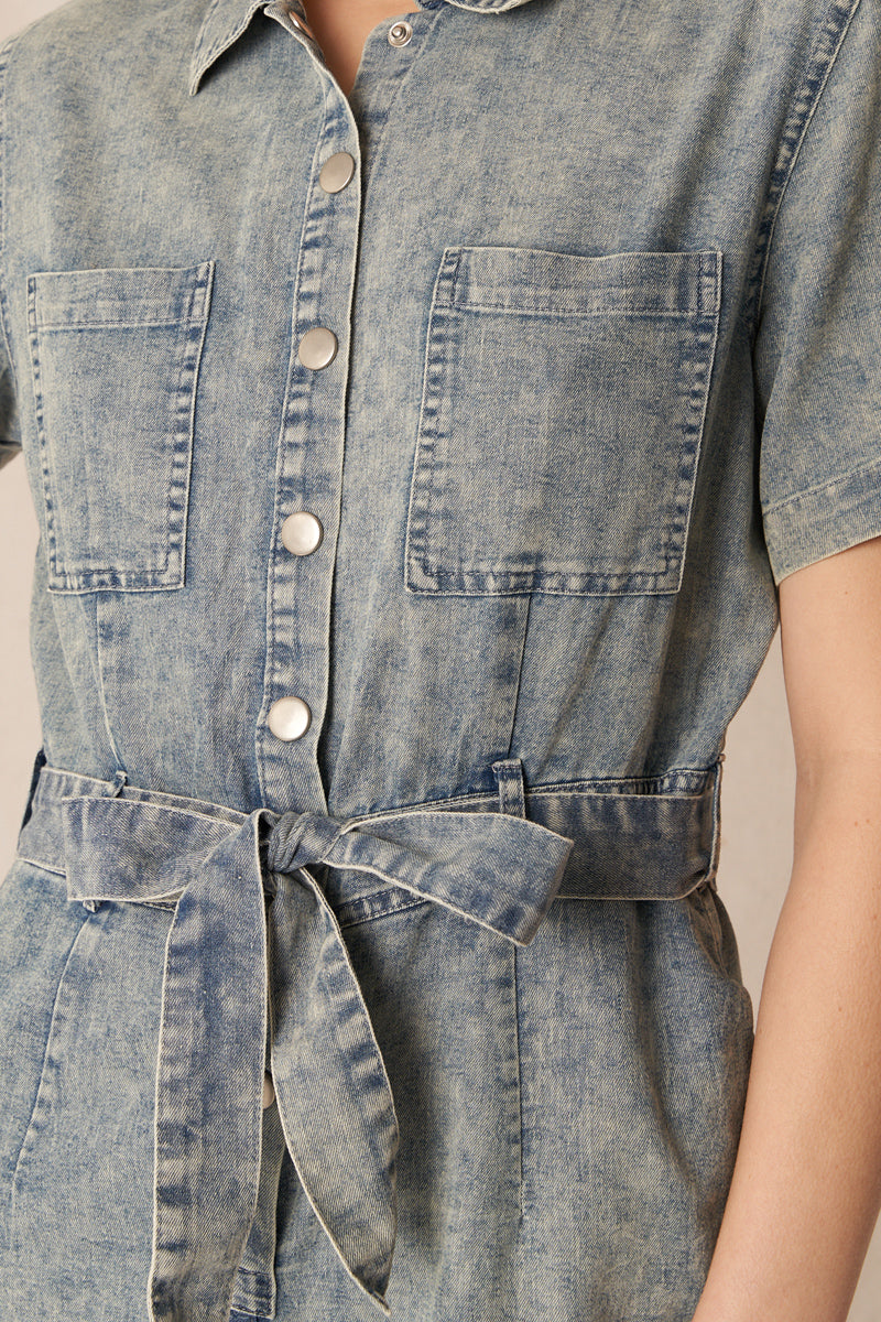 Seraphina Denim Romper