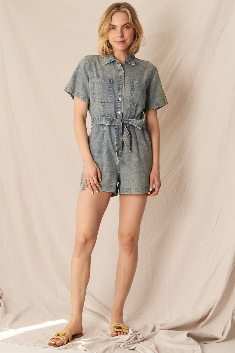 Seraphina Denim Romper