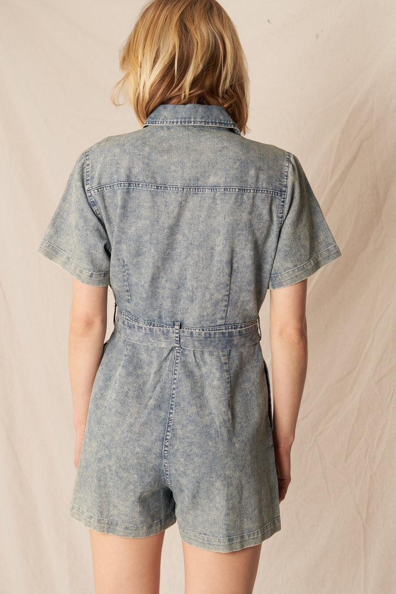 Seraphina Denim Romper