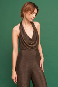 Madi Gold Metallic Jumpsuit