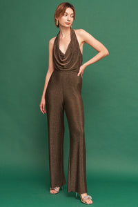 Madi Gold Metallic Jumpsuit
