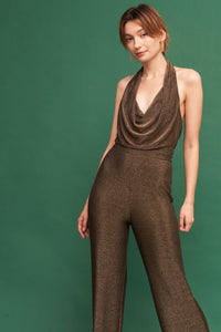 Madi Gold Metallic Jumpsuit