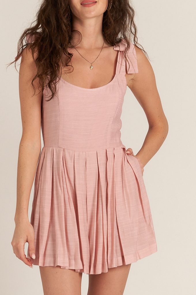 Lovey Dovey Pleated Romper