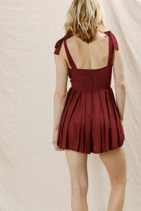 Lovey Dovey Pleated Romper