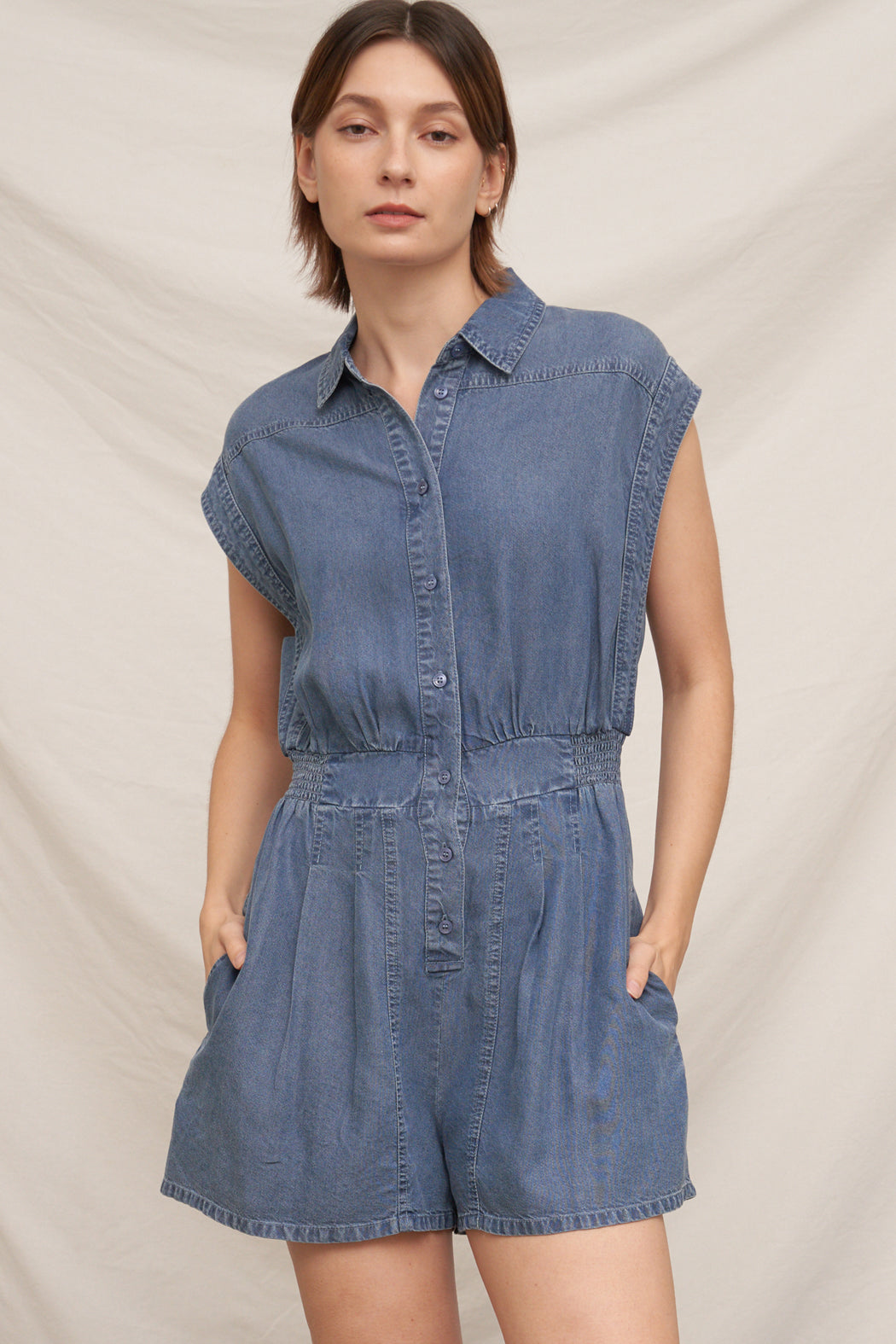 Anya Denim Romper