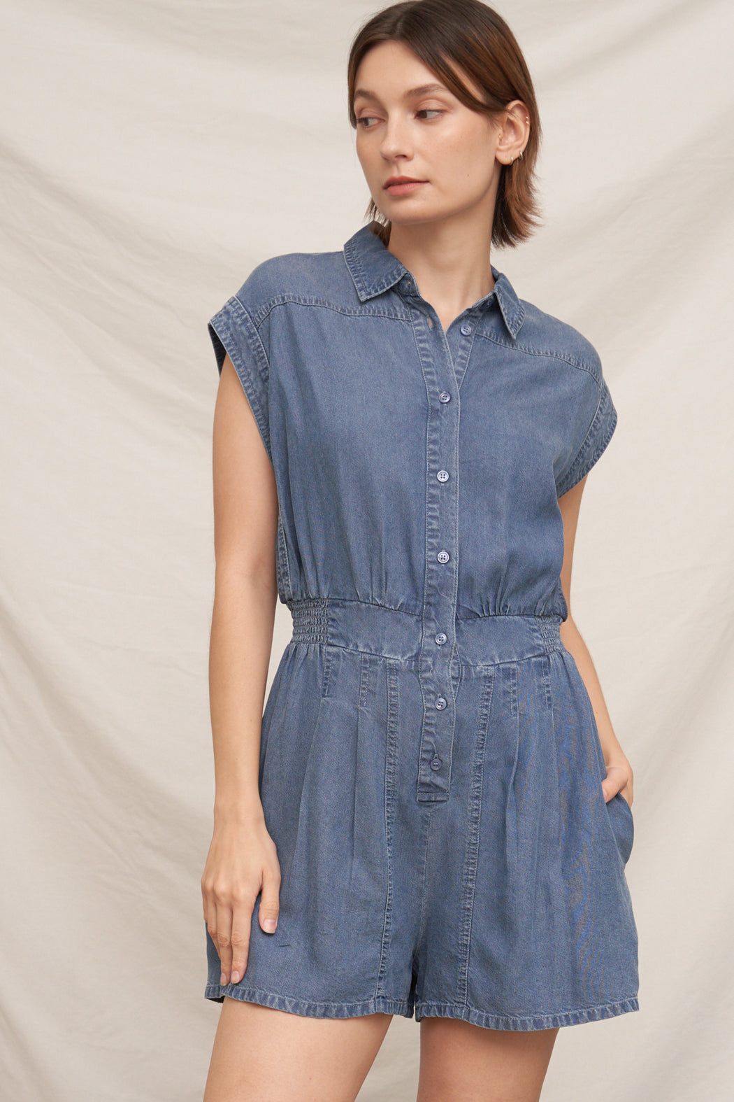 Anya Denim Romper