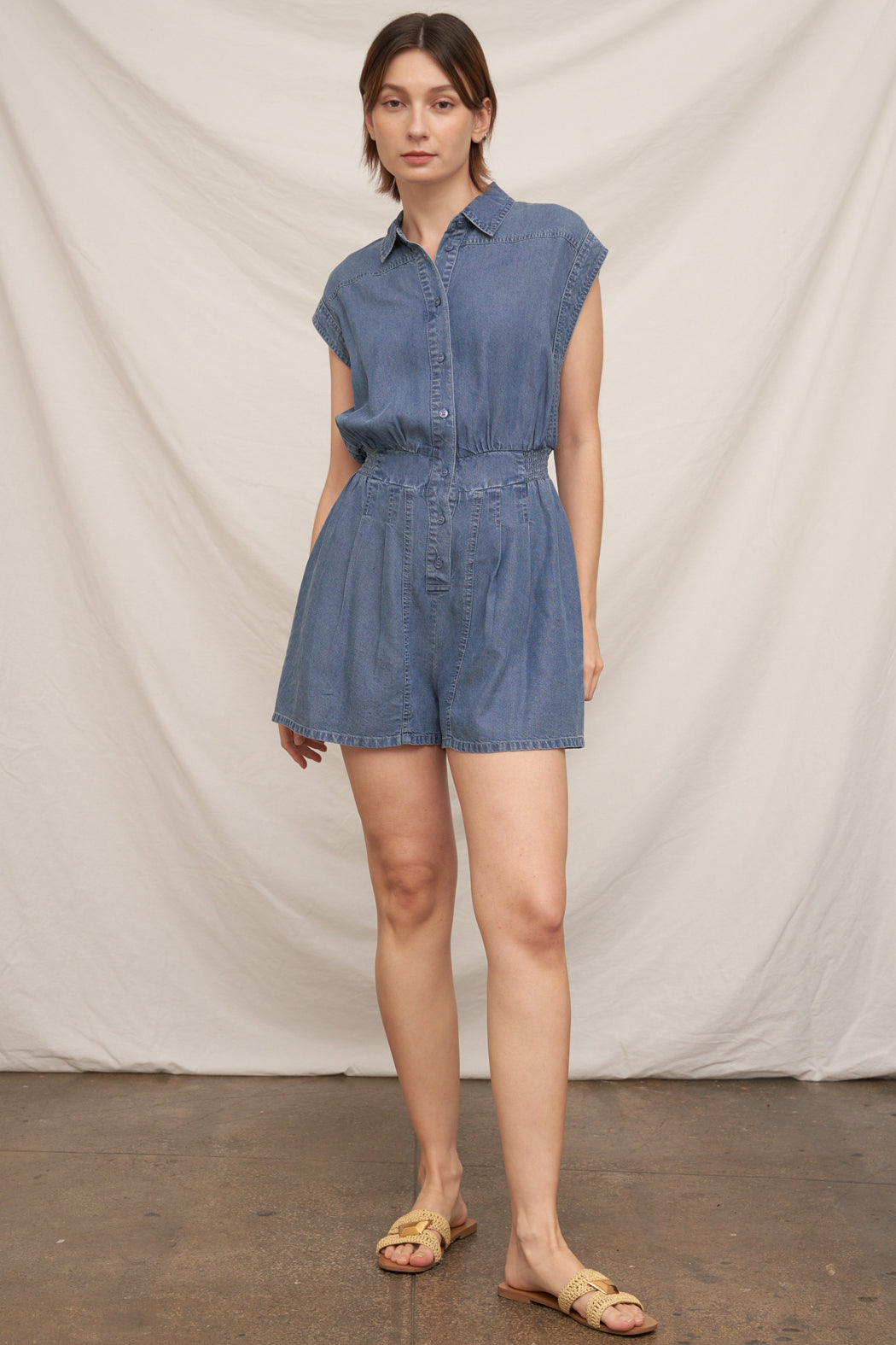 Anya Denim Romper