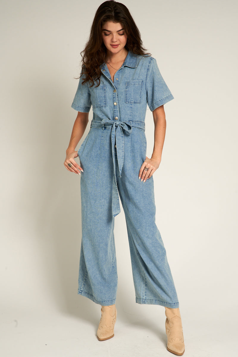 Crishell Denim Jumpsuit