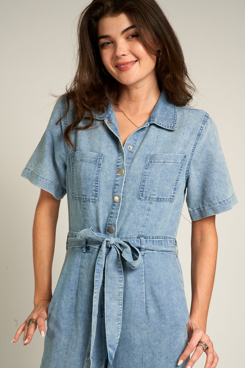 Crishell Denim Jumpsuit