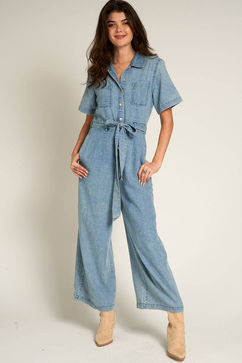 Crishell Denim Jumpsuit