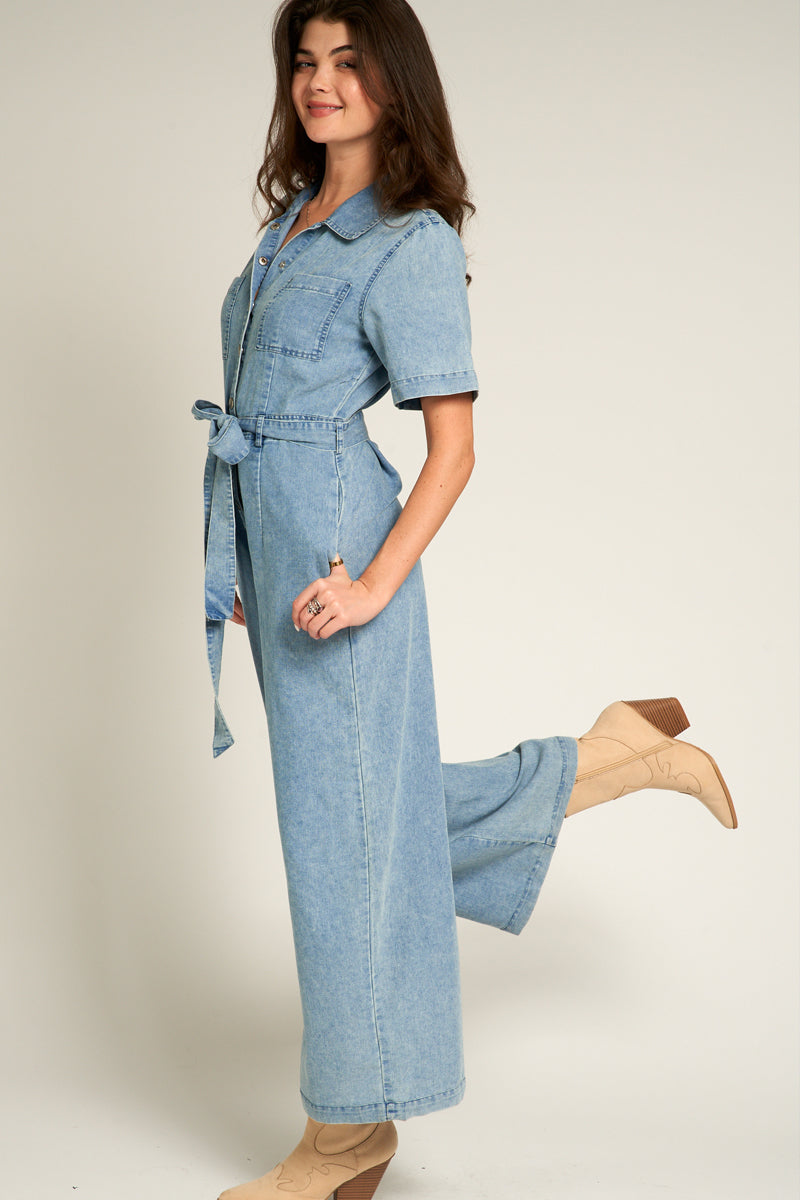 Crishell Denim Jumpsuit