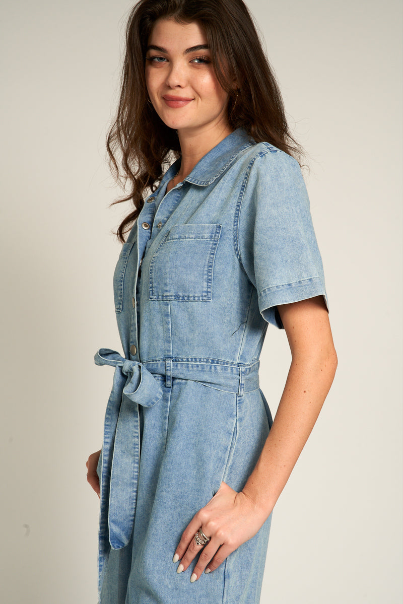 Crishell Denim Jumpsuit